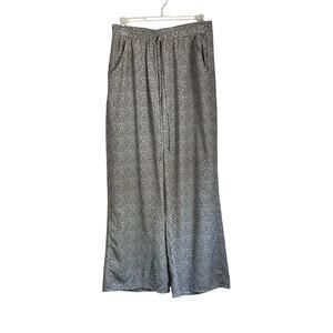 Sienna Sky Leopard Print Wide Leg Pants Pull On Lightweight Boho Sz L